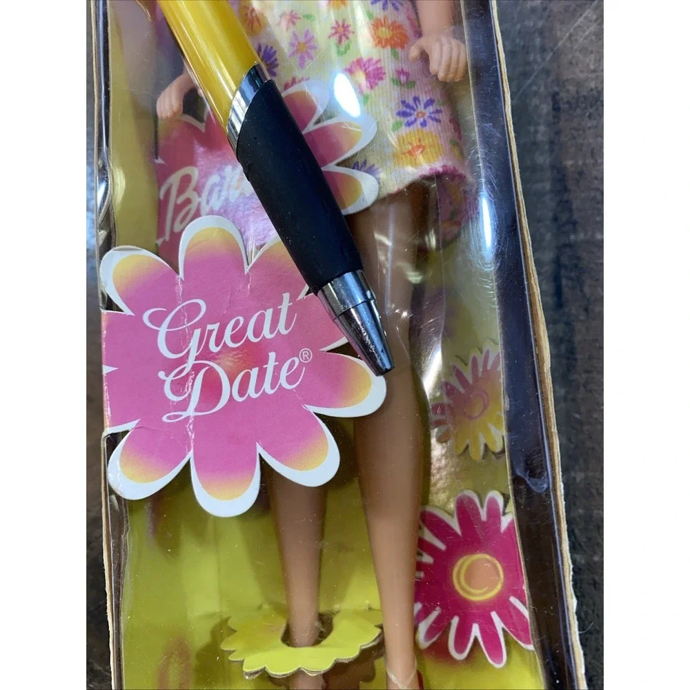 2002 Great Date Barbie Doll Blonde Floral Dress Mattel B2818 Vintage‎
